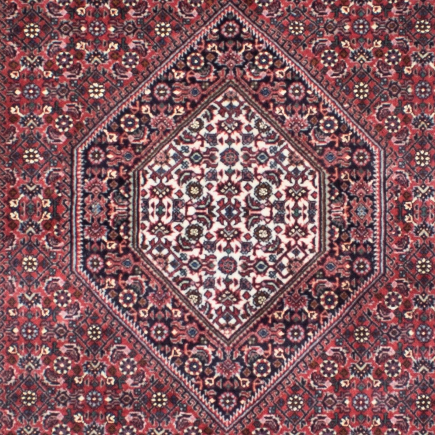 Alfombra de pasillo Alfombra persa - Bidjar - 294 x 90 cm - rojo claro