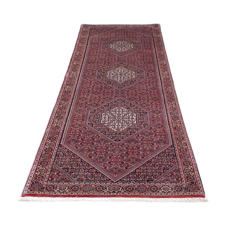 Alfombra de pasillo Alfombra persa - Bidjar - 294 x 90 cm - rojo claro