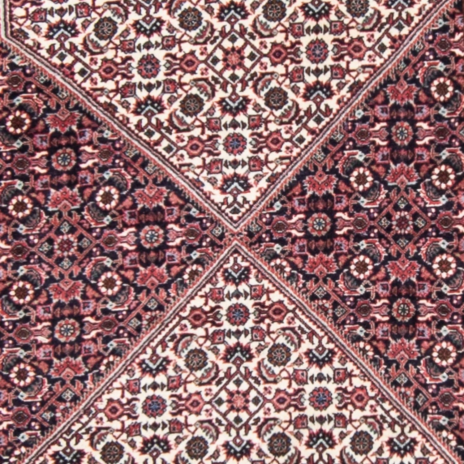 Alfombra de pasillo Alfombra persa - Bidjar - 418 x 86 cm - rojo claro
