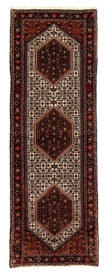 Alfombra de pasillo Alfombra persa - Bidjar - 235 x 74 cm - rojo oscuro
