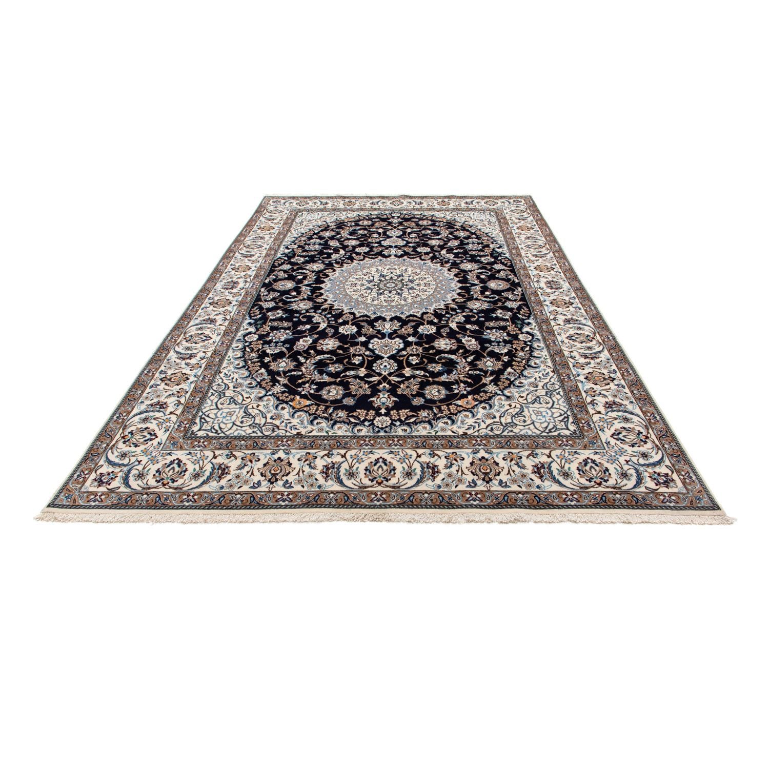 Alfombra Persa - Nain - Real - 306 x 203 cm - negro