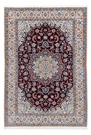 Alfombra Persa - Nain - Real - 305 x 201 cm - rojo oscuro