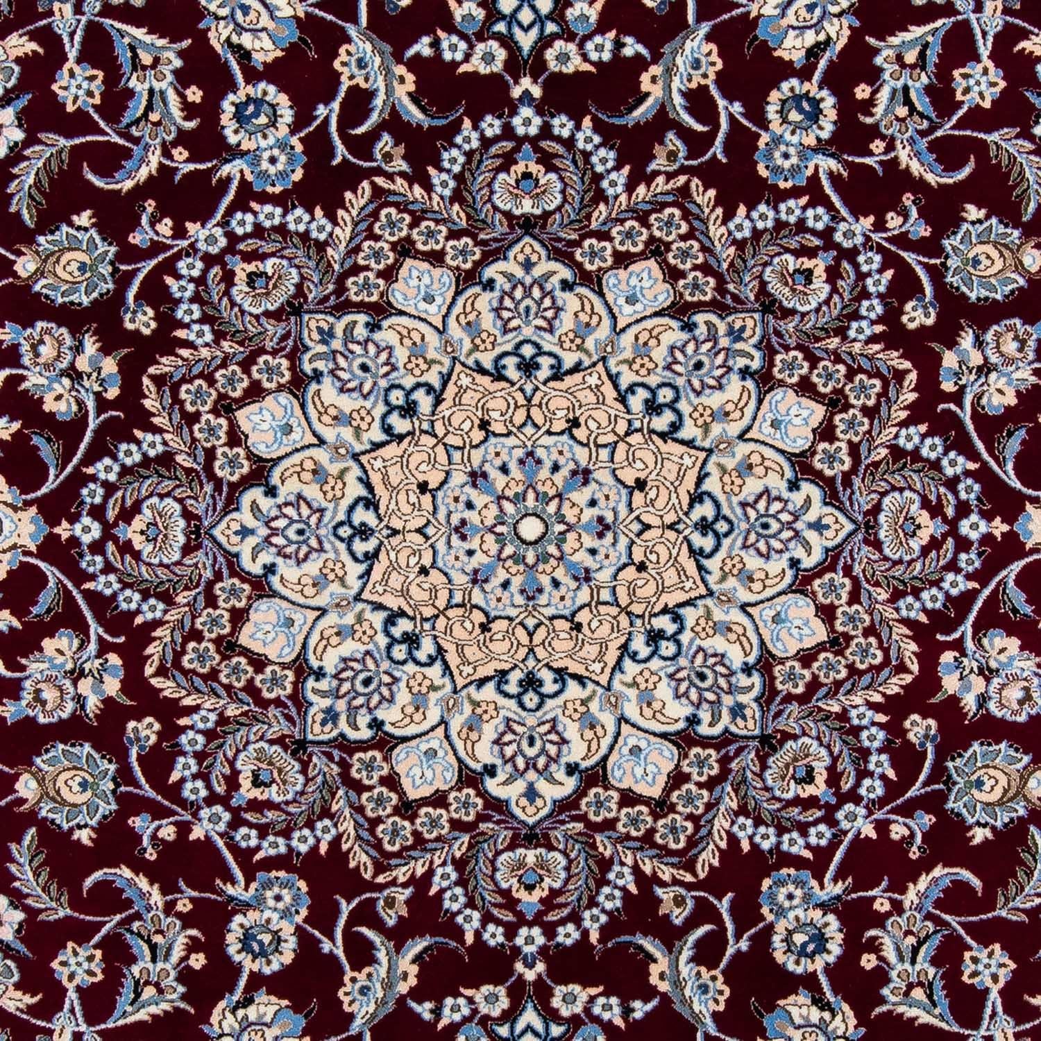 Alfombra Persa - Nain - Real - 305 x 201 cm - rojo oscuro