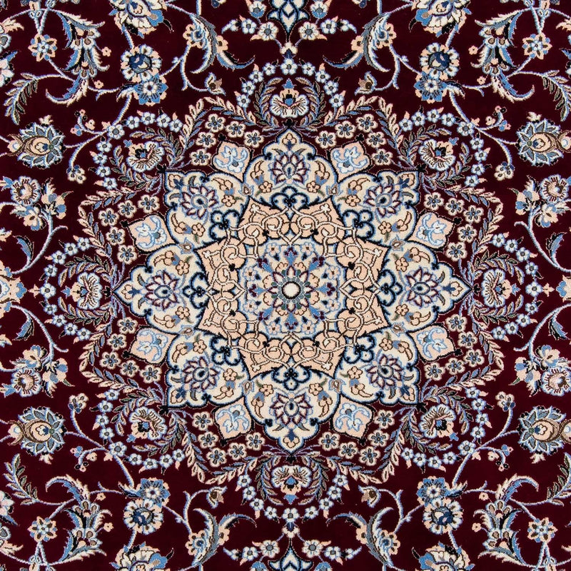 Alfombra Persa - Nain - Real - 305 x 201 cm - rojo oscuro