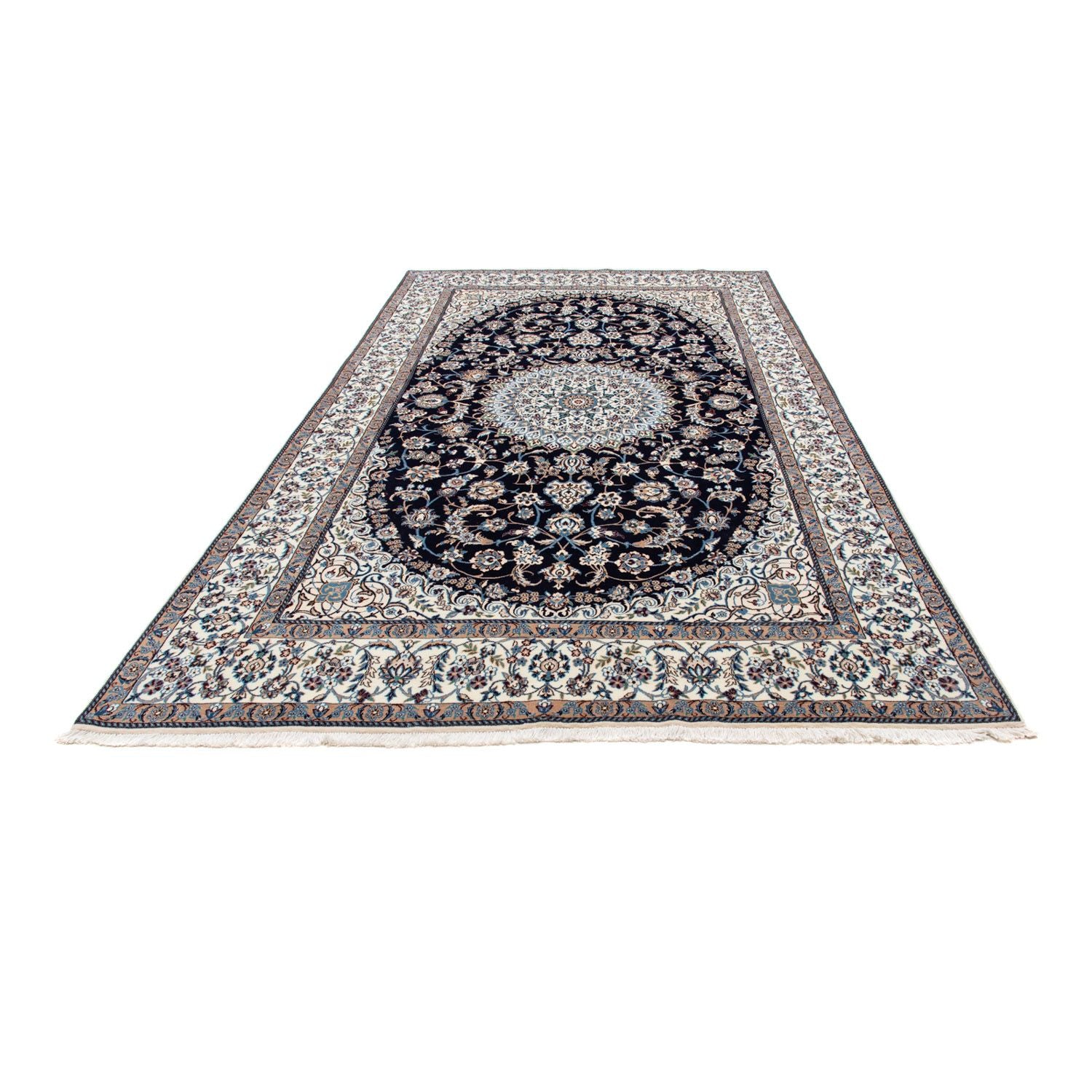 Alfombra Persa - Nain - Real - 319 x 203 cm - negro
