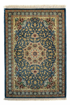 Alfombra persa - Ghom - 86 x 58 cm - azul