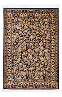 Alfombra persa - Ghom - 118 x 80 cm - azul oscuro