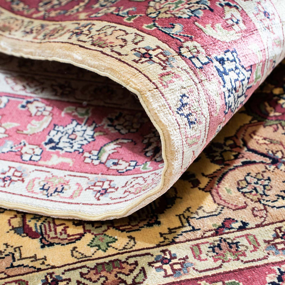 Alfombra oriental - Hereke - 122 x 69 cm - rojo oscuro