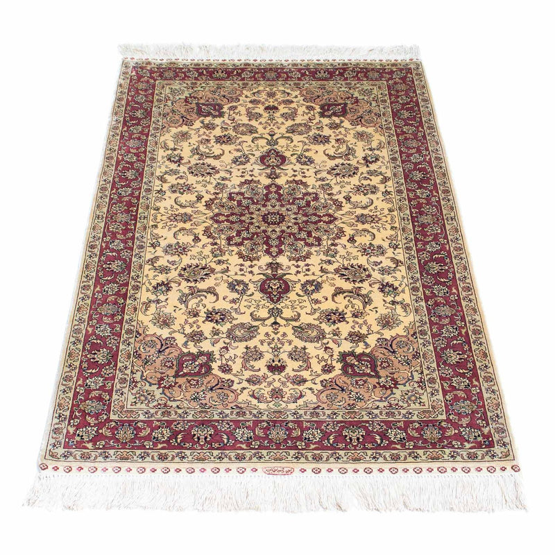 Alfombra oriental - Hereke - 122 x 69 cm - rojo oscuro