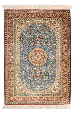 Alfombra persa - Ghom - 117 x 80 cm - turquesa