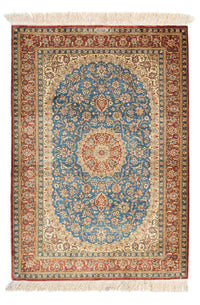 Alfombra persa - Ghom - 117 x 80 cm - turquesa