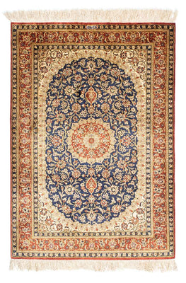 Alfombra persa - Ghom - 116 x 78 cm - marrón claro