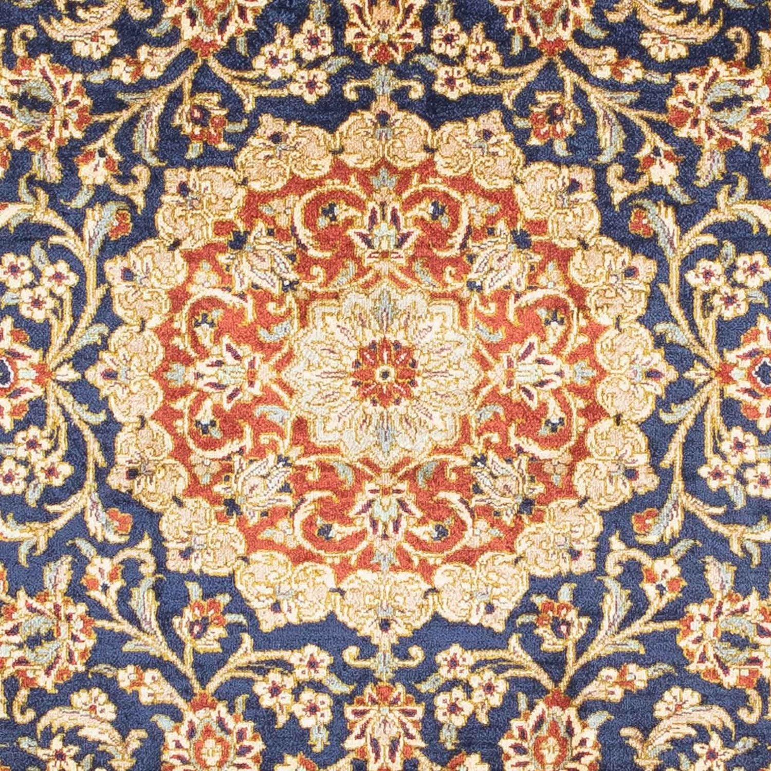 Alfombra persa - Ghom - 116 x 78 cm - marrón claro