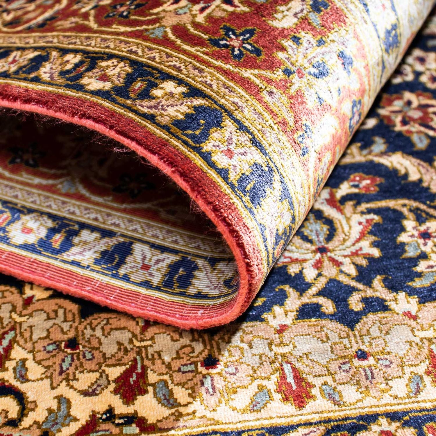 Alfombra persa - Ghom - 116 x 78 cm - marrón claro