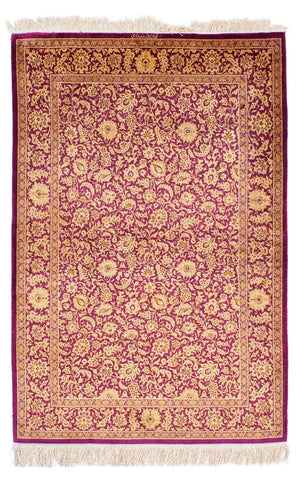 Alfombra persa - Ghom - 150 x 100 cm - púrpura
