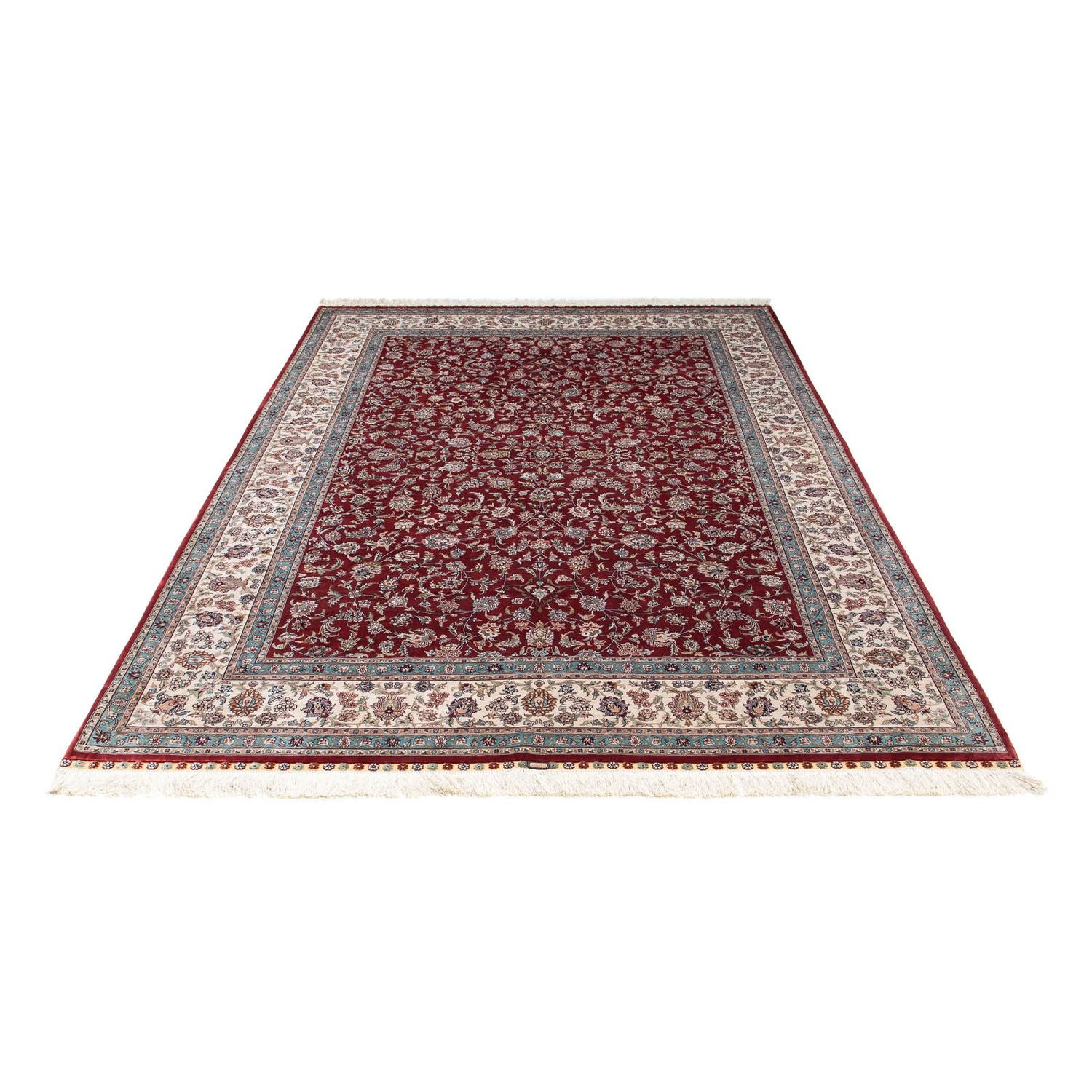 Alfombra oriental - Hereke - 246 x 170 cm - rojo oscuro