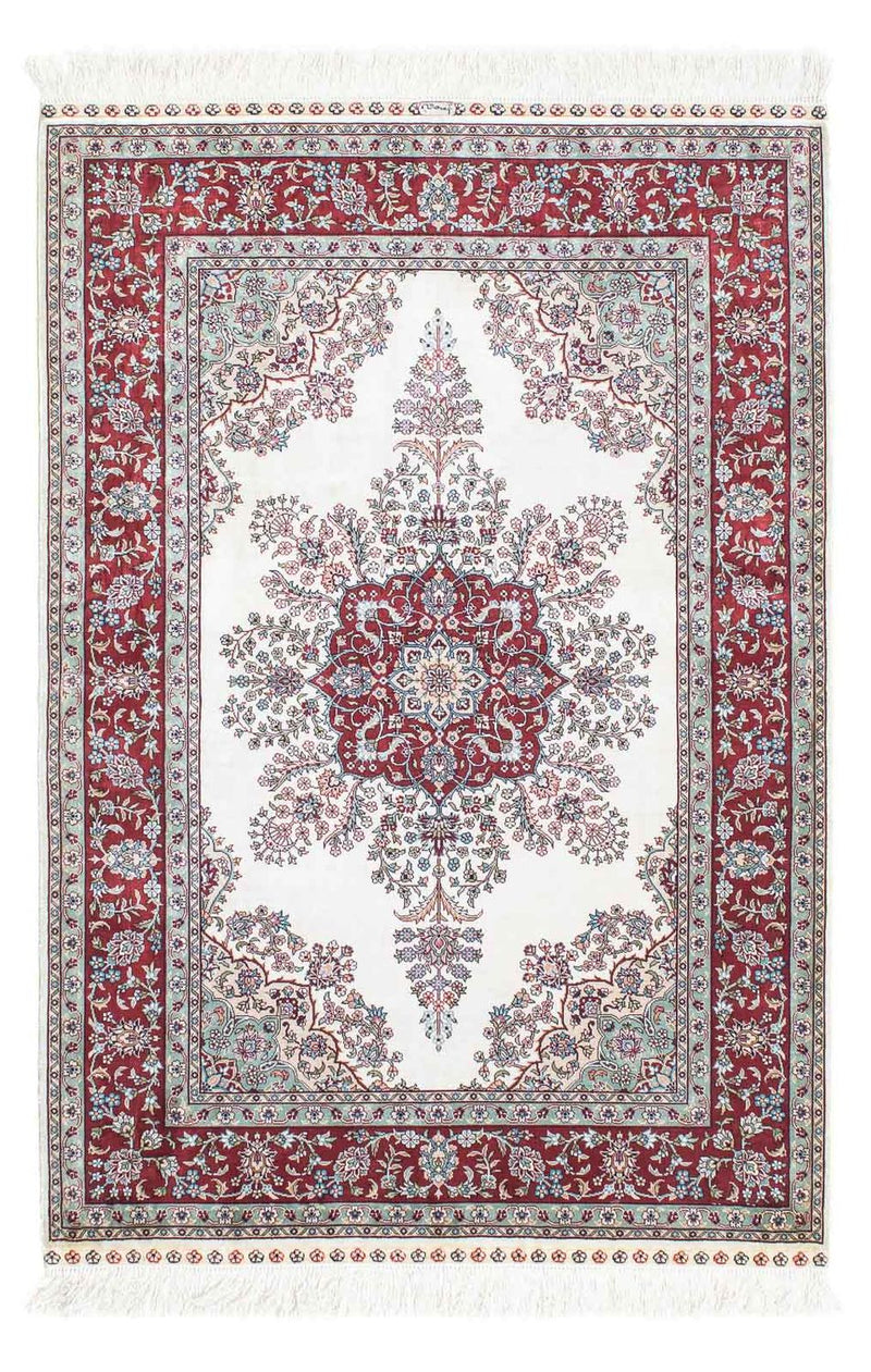 Alfombra oriental - Hereke - 137 x 91 cm - rojo oscuro