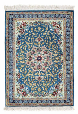 Alfombra persa - Ghom - 86 x 60 cm - azul