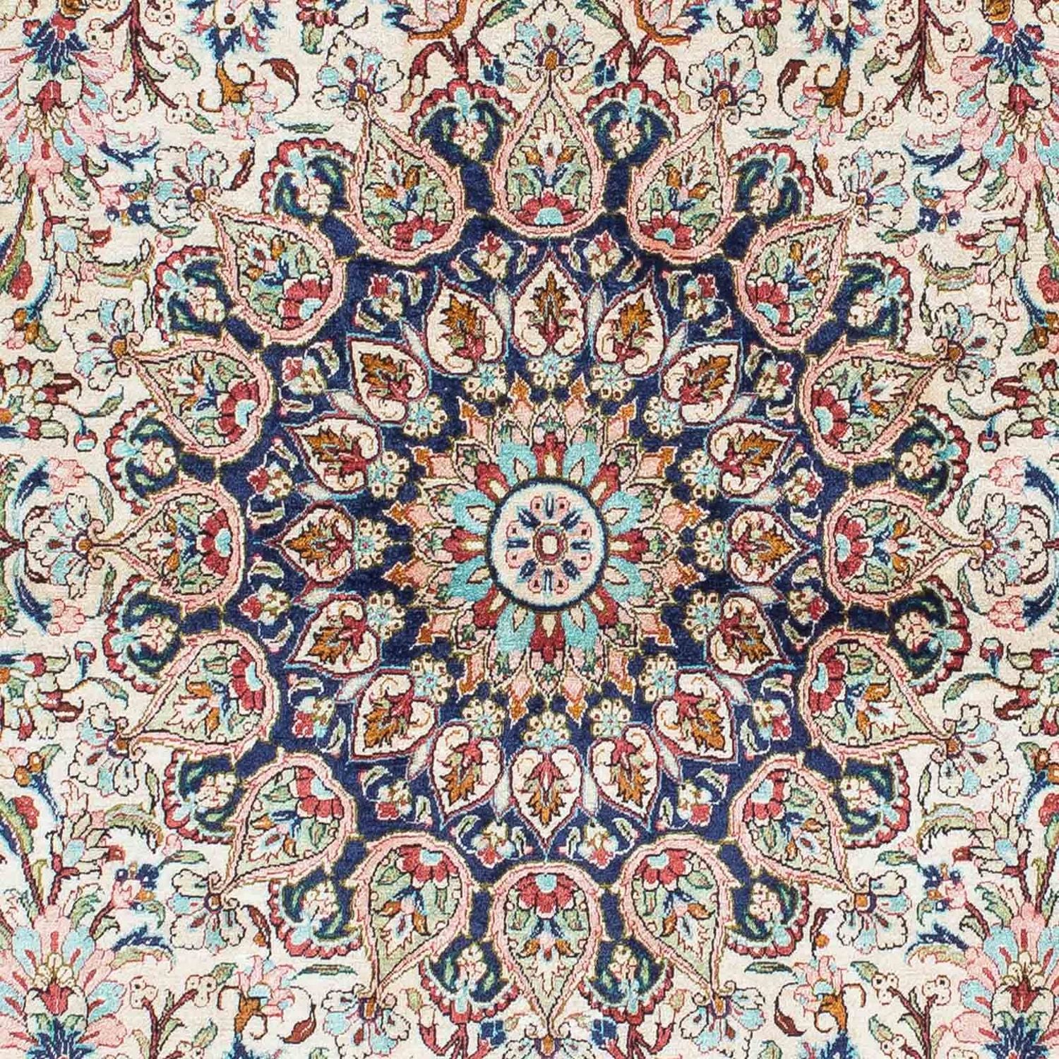 Alfombra persa - Ghom - 155 x 104 cm - beige