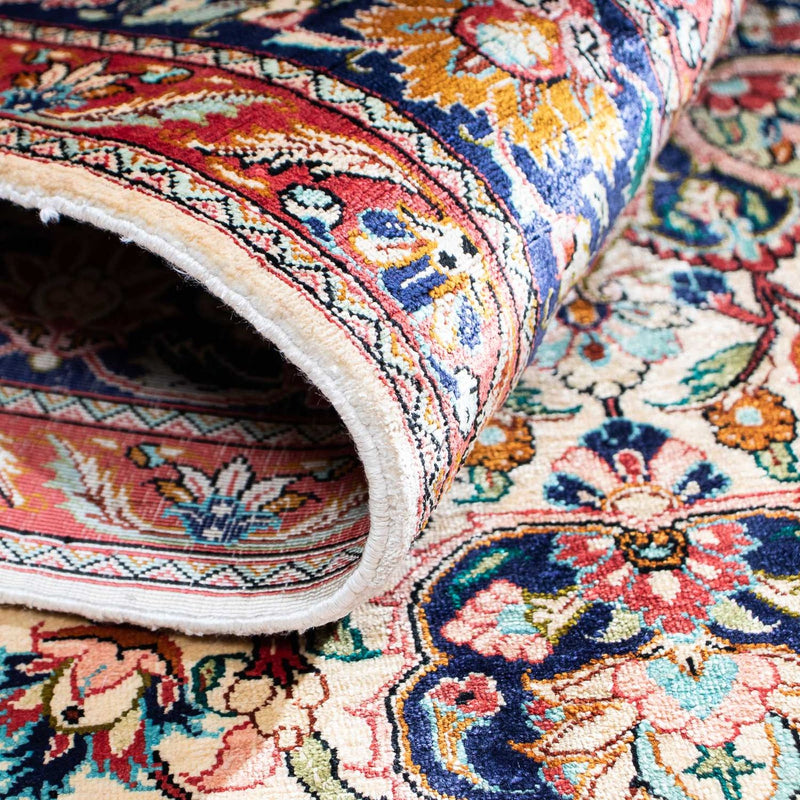 Alfombra persa - Ghom - 155 x 104 cm - beige