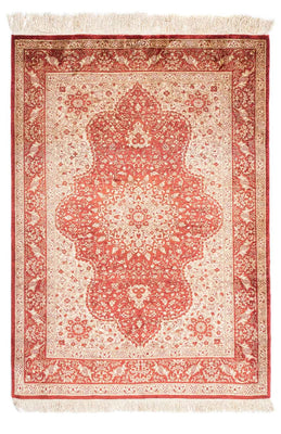 Alfombra oriental - Hereke - 122 x 69 cm - rojo oscuro