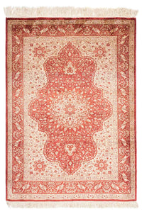 Alfombra oriental - Hereke - 122 x 69 cm - rojo oscuro