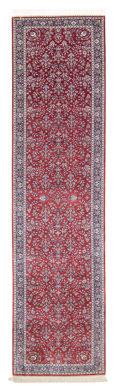 Alfombra de pasillo Alfombra oriental - Hereke - 369 x 78 cm - rojo oscuro