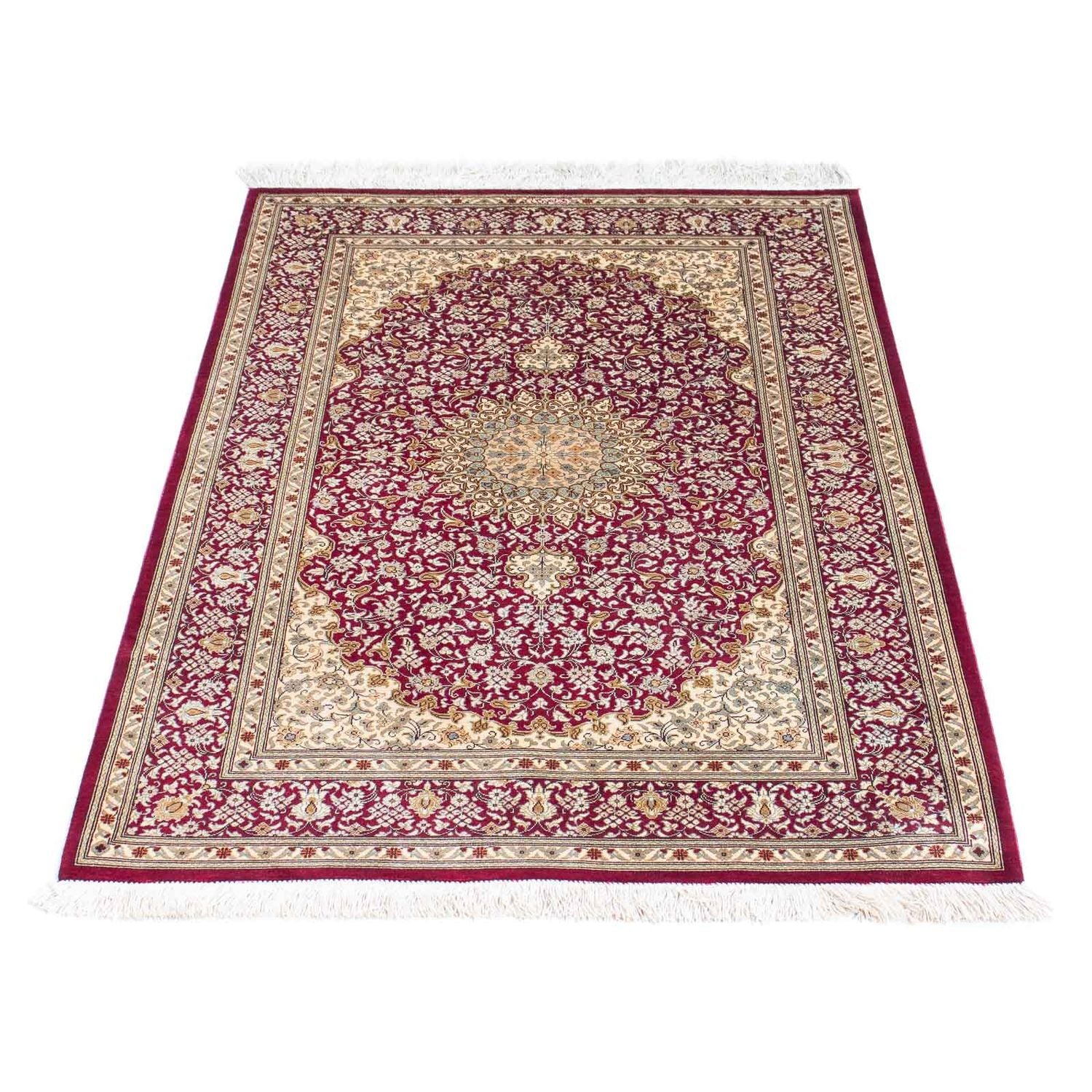 Alfombra oriental - Hereke - 122 x 76 cm - rojo oscuro
