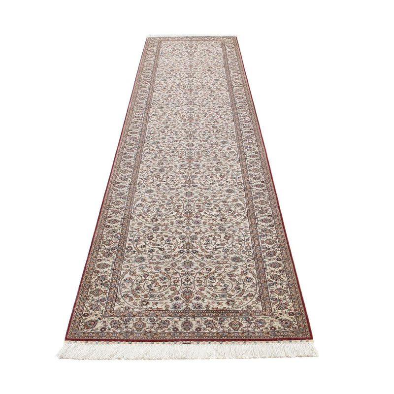 Alfombra de pasillo Alfombra oriental - Hereke - 368 x 78 cm - rojo oscuro