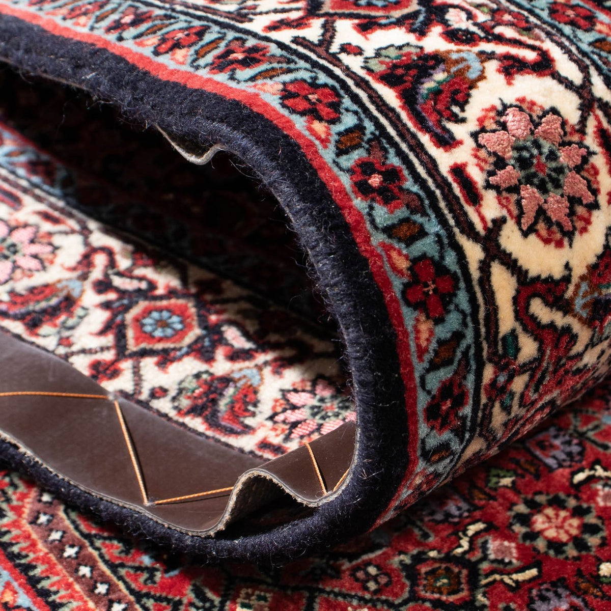 Alfombra de pasillo Alfombra persa - Bidjar - 305 x 78 cm - óxido