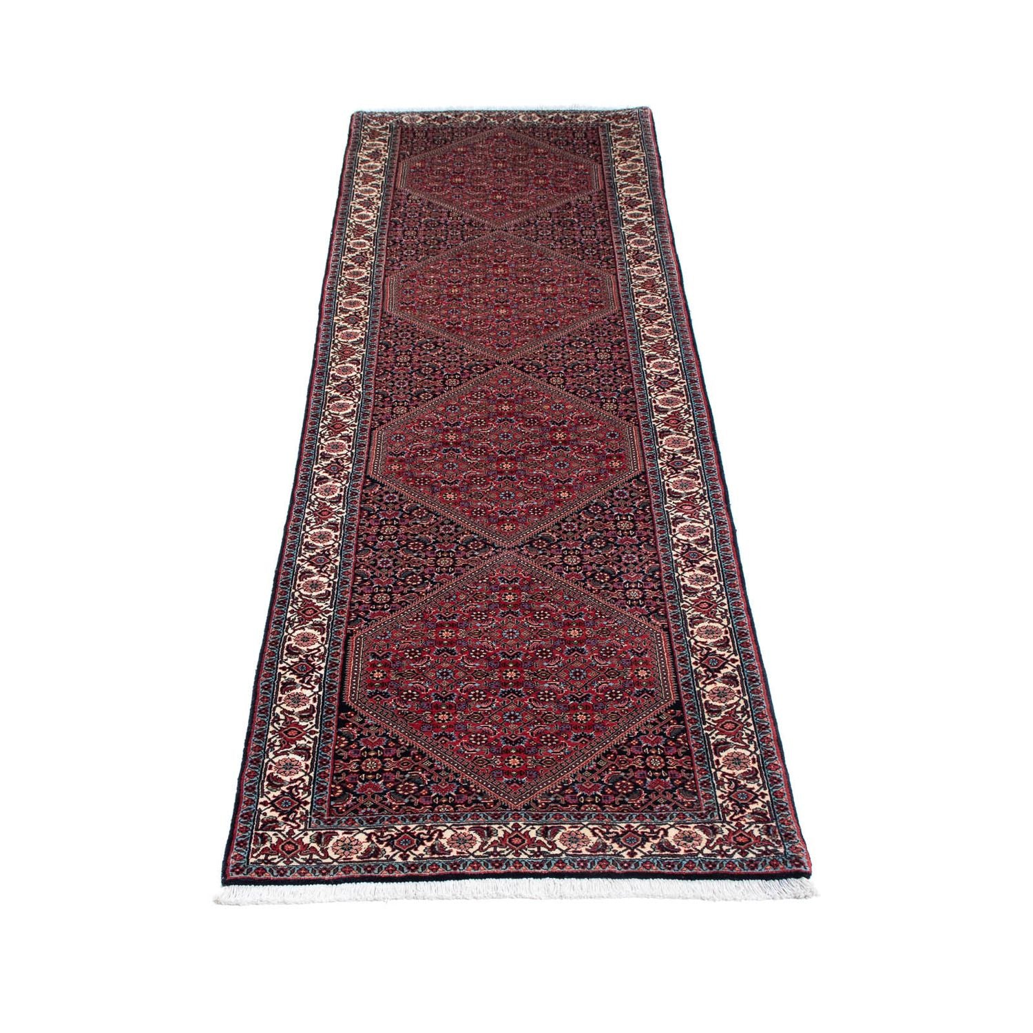 Alfombra de pasillo Alfombra persa - Bidjar - 305 x 78 cm - óxido
