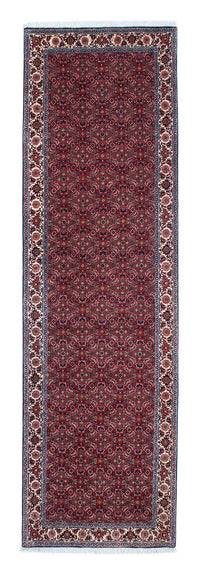 Alfombra de pasillo Alfombra persa - Bidjar - 295 x 84 cm - rojo oscuro