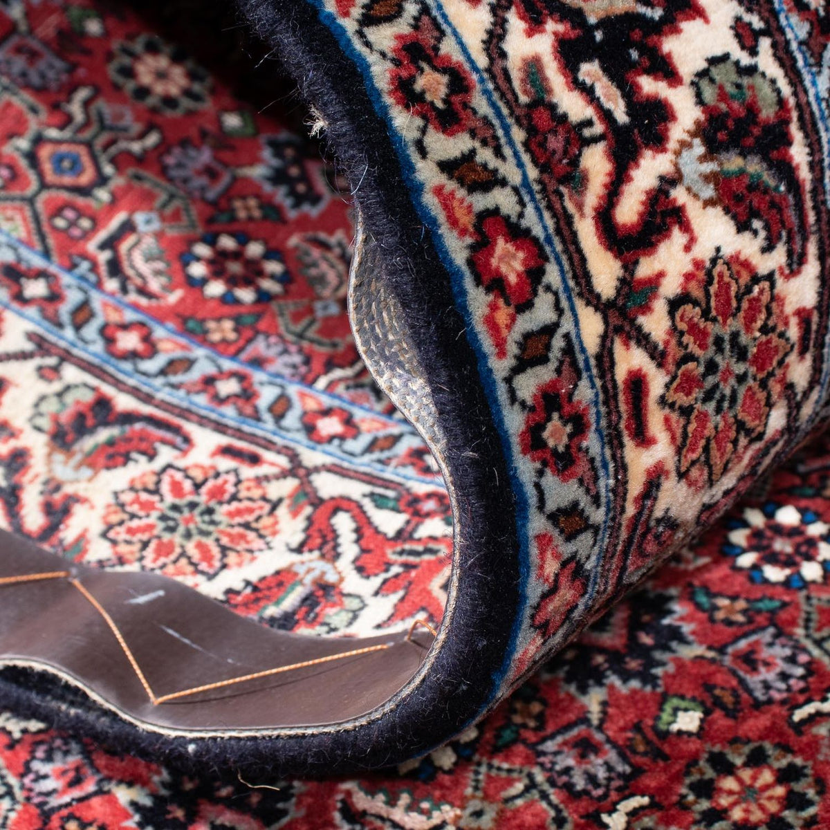 Alfombra de pasillo Alfombra persa - Bidjar - 295 x 84 cm - rojo oscuro