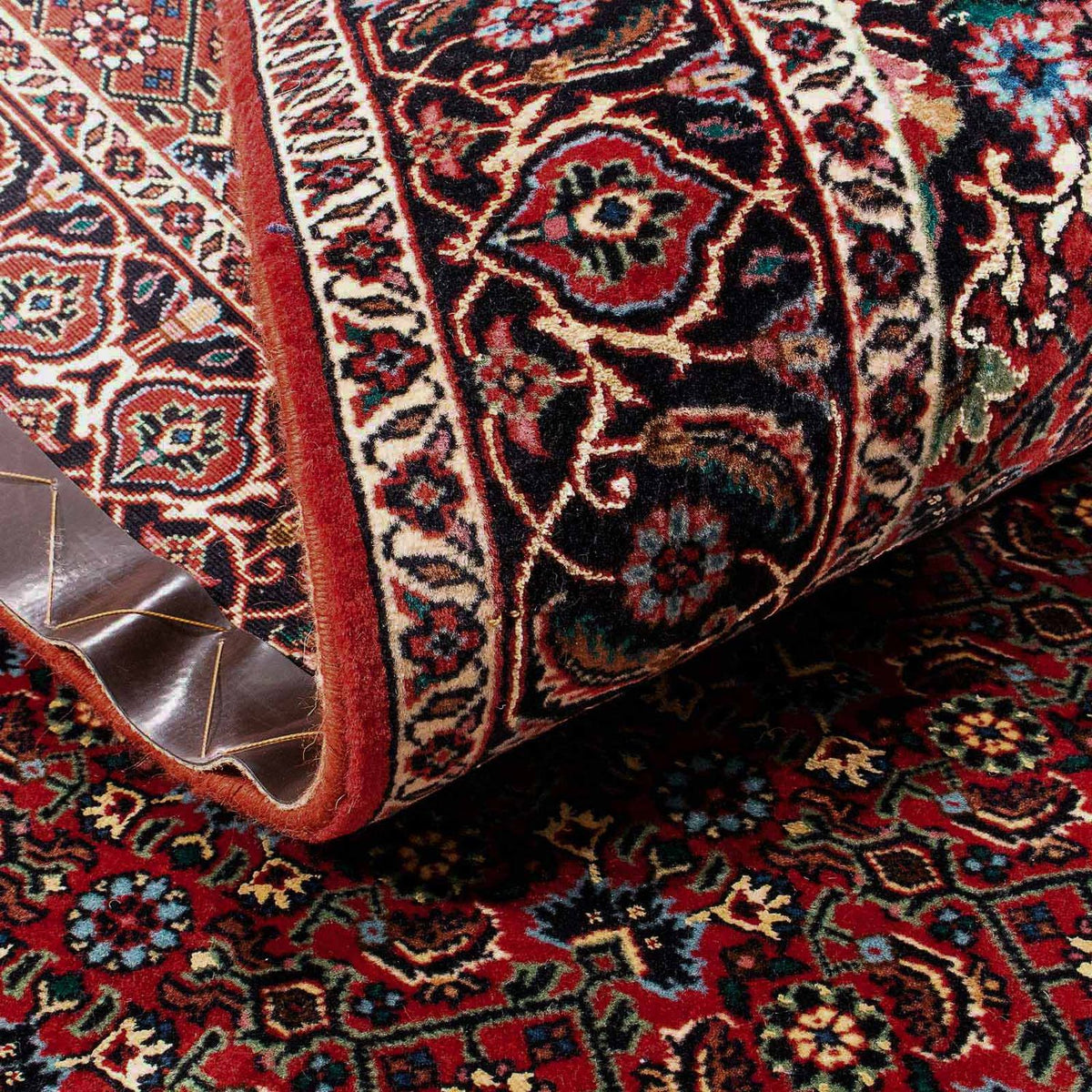 Alfombra persa - Bidjar - 165 x 110 cm - rojo oscuro