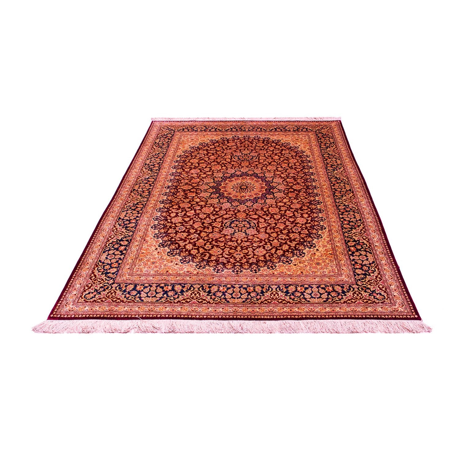 Alfombra de seda - Seda china - 198 x 137 cm - multicolor