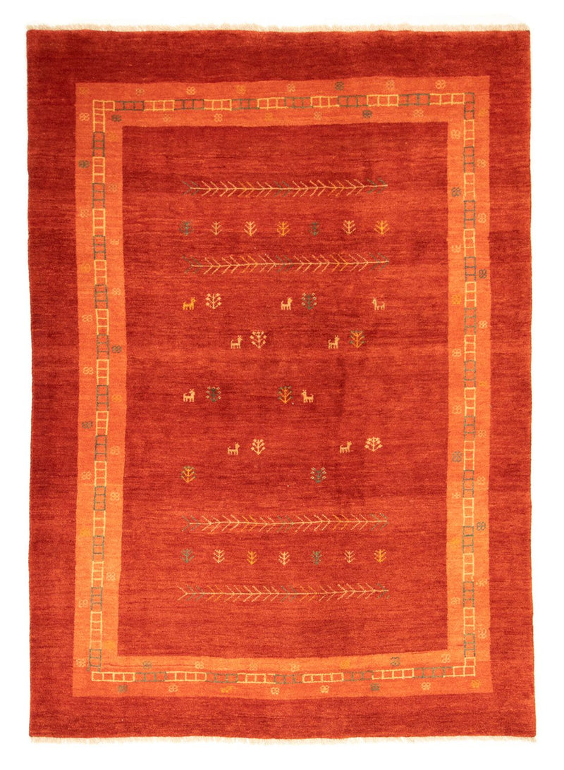 Alfombra Gabbeh - Loribaft Persa - 233 x 173 cm - rojo