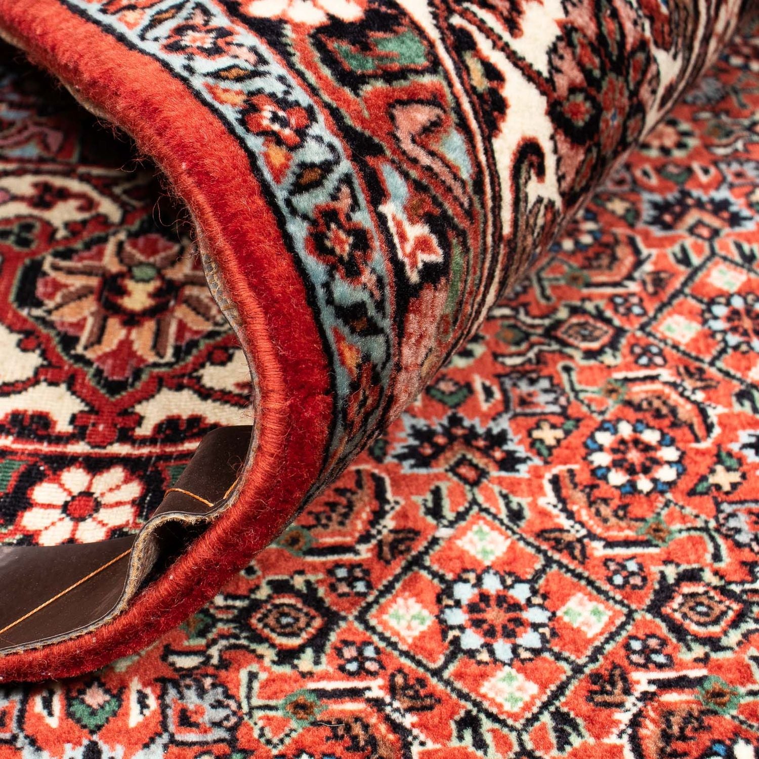 Alfombra persa - Bidjar cuadrado  - 203 x 197 cm - rojo oscuro