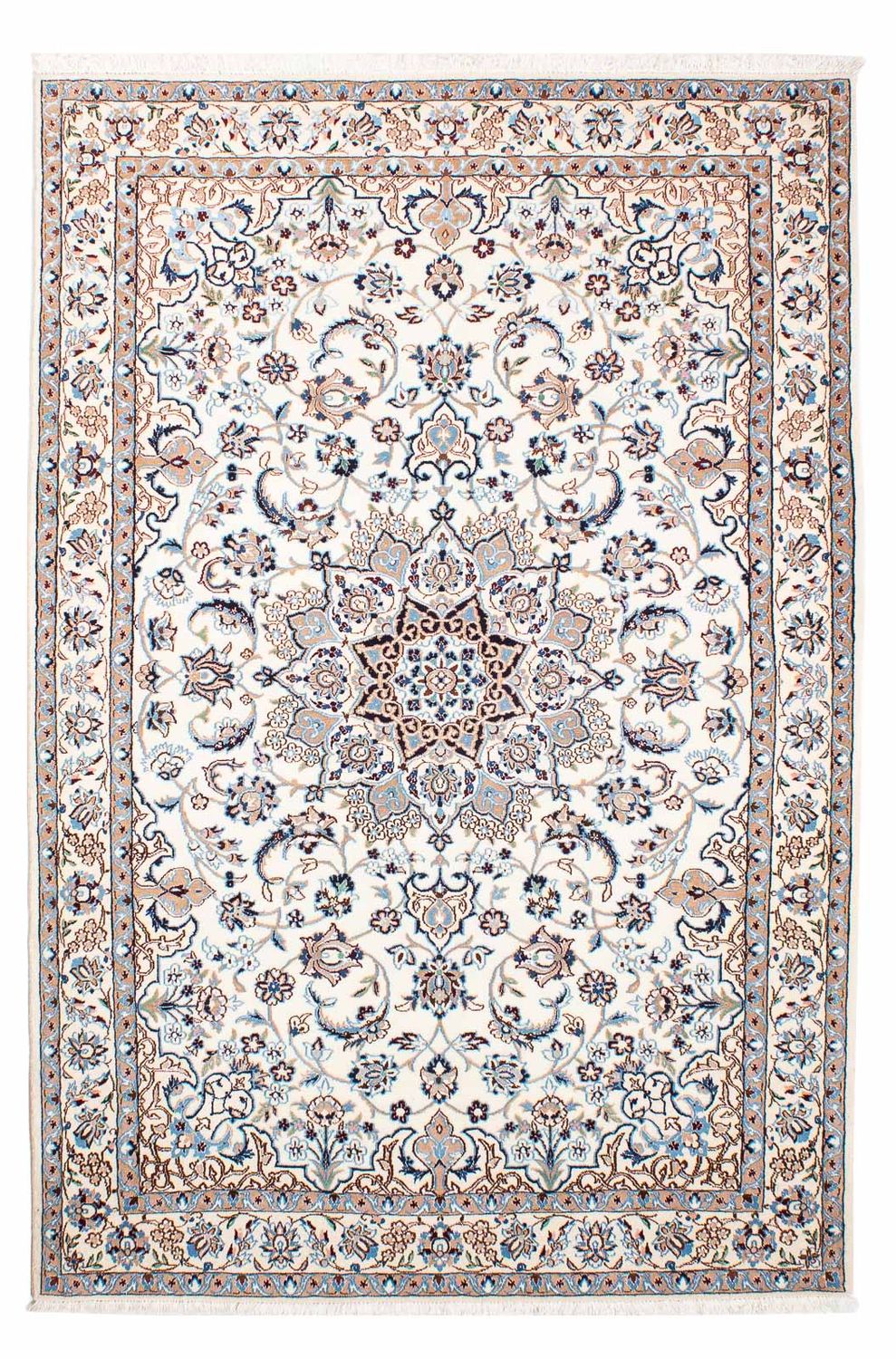 Alfombra Persa - Nain - Real - 199 x 128 cm - beige