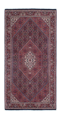 Alfombra de pasillo Alfombra persa - Bidjar - 202 x 99 cm - azul oscuro