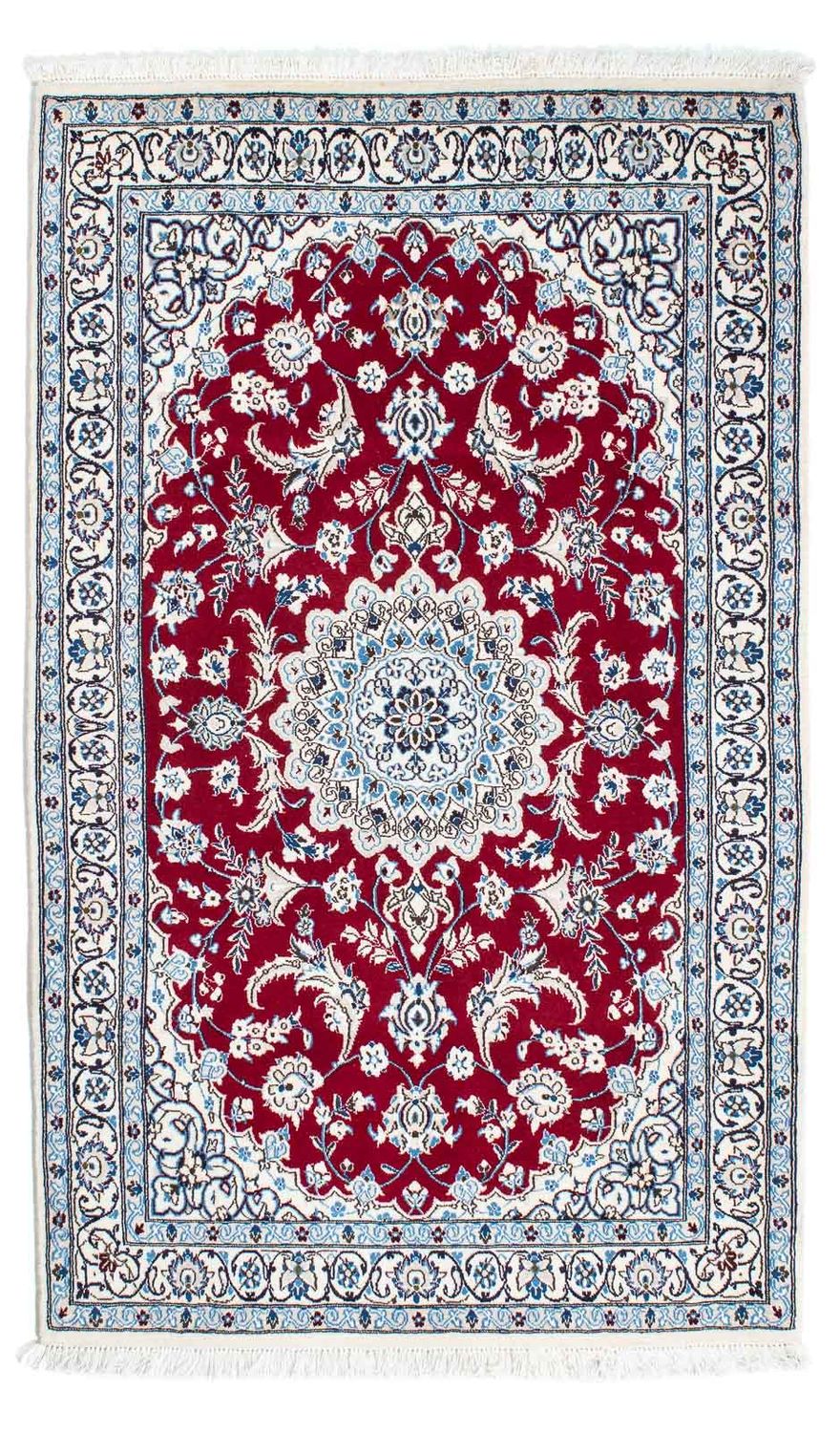 Alfombra Persa - Nain - Real - 184 x 108 cm - rojo oscuro