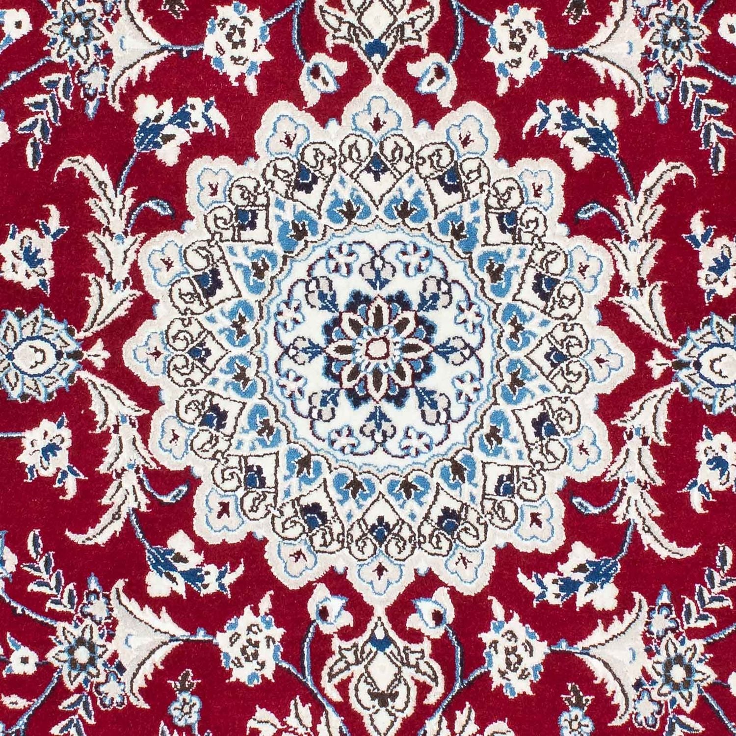 Alfombra Persa - Nain - Real - 184 x 108 cm - rojo oscuro