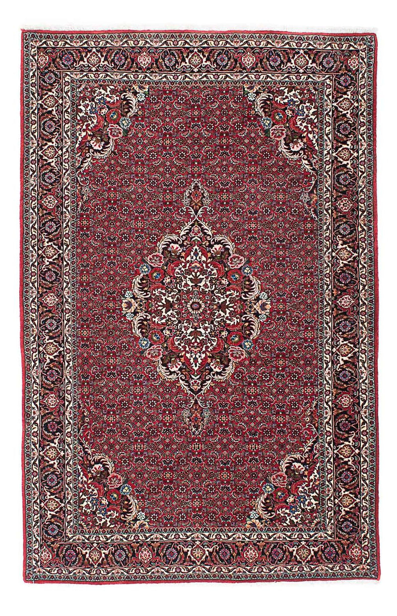 Alfombra persa - Bidjar - 211 x 132 cm - rojo