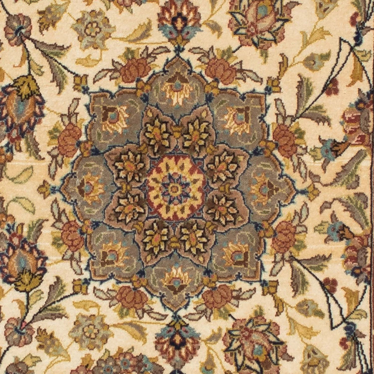Alfombra de pasillo Alfombra persa - Ghom - 193 x 57 cm - beige