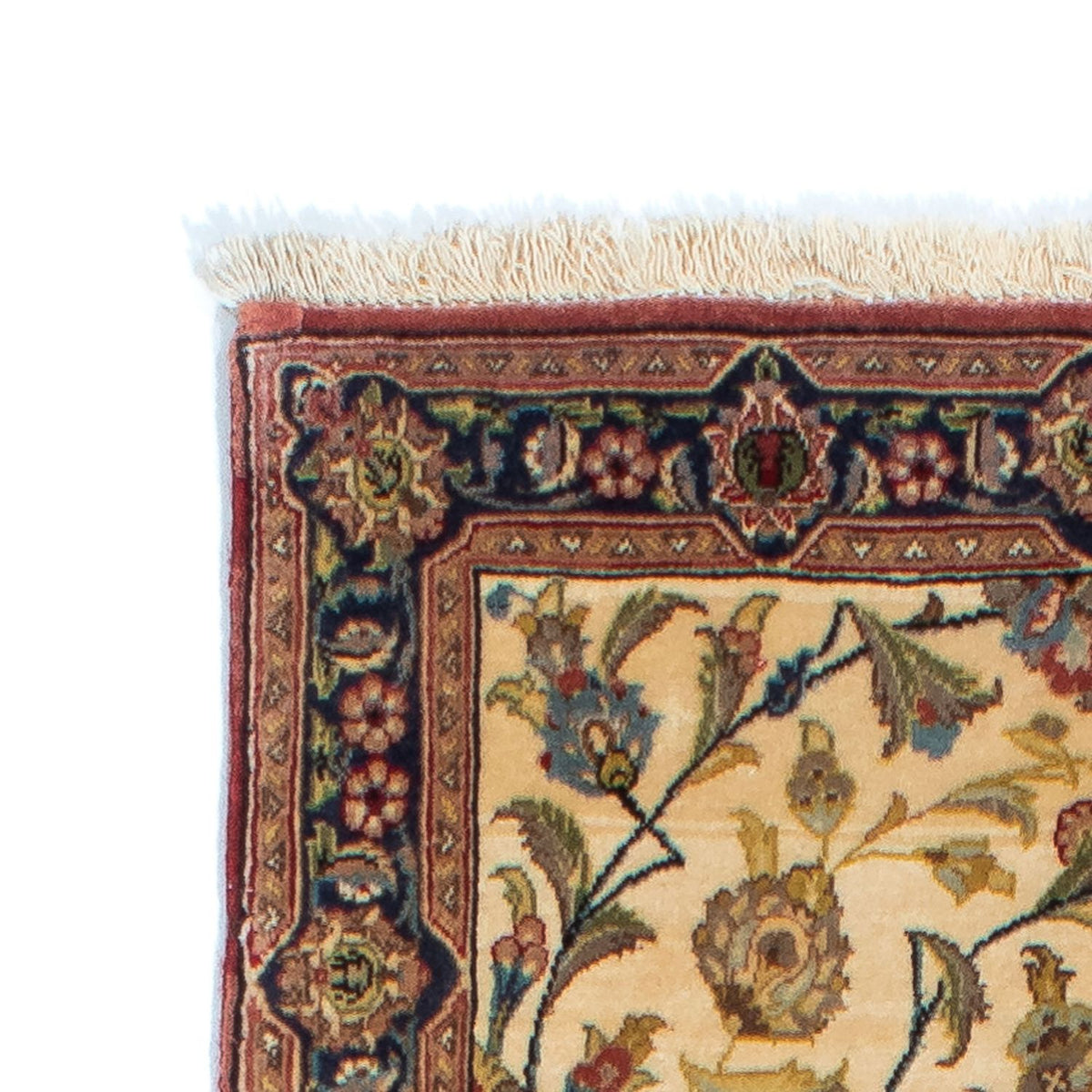 Alfombra de pasillo Alfombra persa - Ghom - 193 x 57 cm - beige