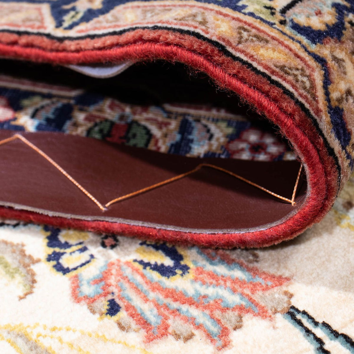 Alfombra de pasillo Alfombra persa - Ghom - 193 x 57 cm - beige