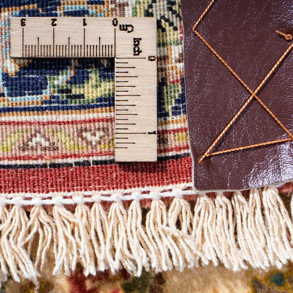 Alfombra de pasillo Alfombra persa - Ghom - 193 x 57 cm - beige