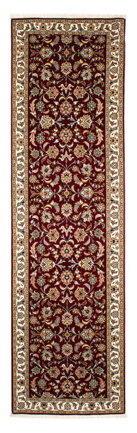 Alfombra de pasillo Alfombra Persa - Tabriz - Real - 315 x 88 cm - rojo oscuro