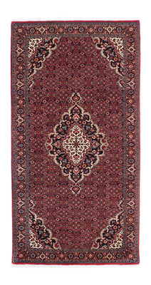 Alfombra de pasillo Alfombra persa - Bidjar - 202 x 104 cm - rojo oscuro