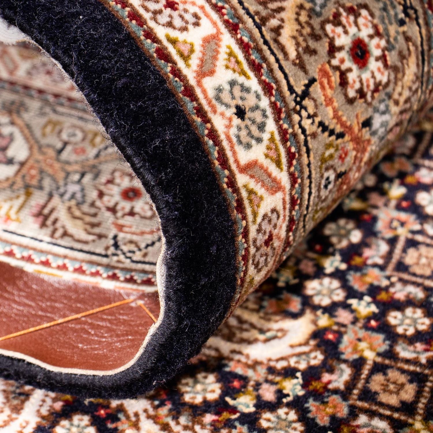 Alfombra de pasillo Alfombra persa - Tabriz - 248 x 81 cm - azul oscuro