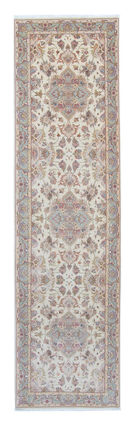 Alfombra de pasillo Alfombra Persa - Tabriz - Real - 360 x 90 cm - beige